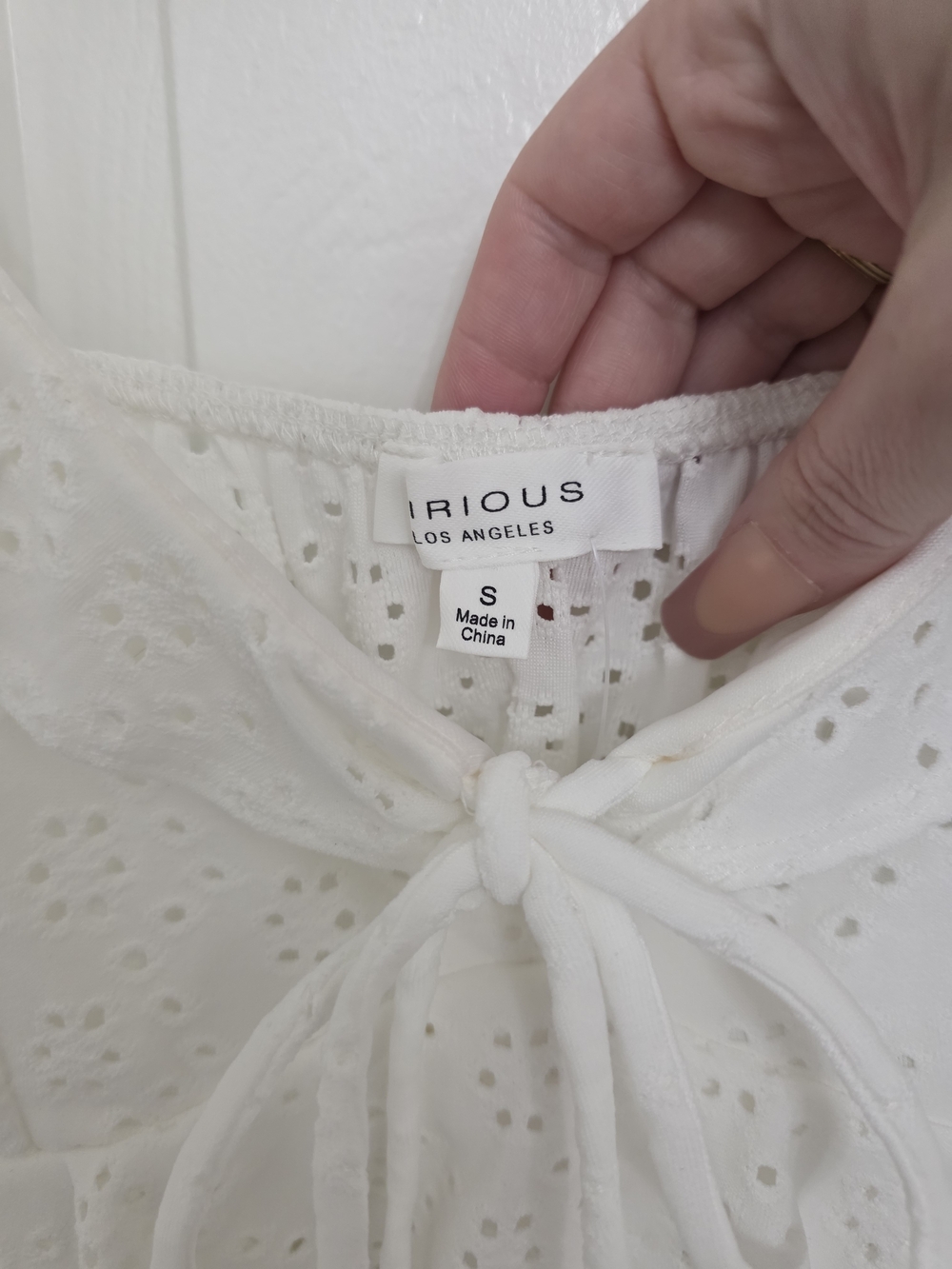 White Eyelet Ruffle Cami - Picture 5 of 11